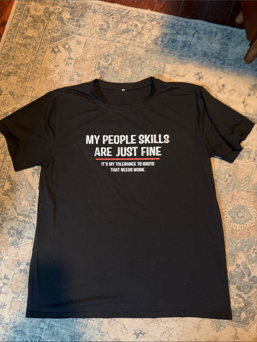 Black Graphic Tee - "My People Skills Are Just Fine"